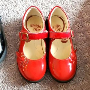 Red patent stride rite shoes.  EUC